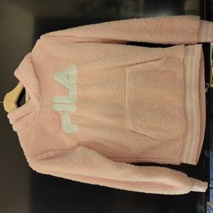 Fila Youth 10/12 Pink Pullover Fleece Hoodie